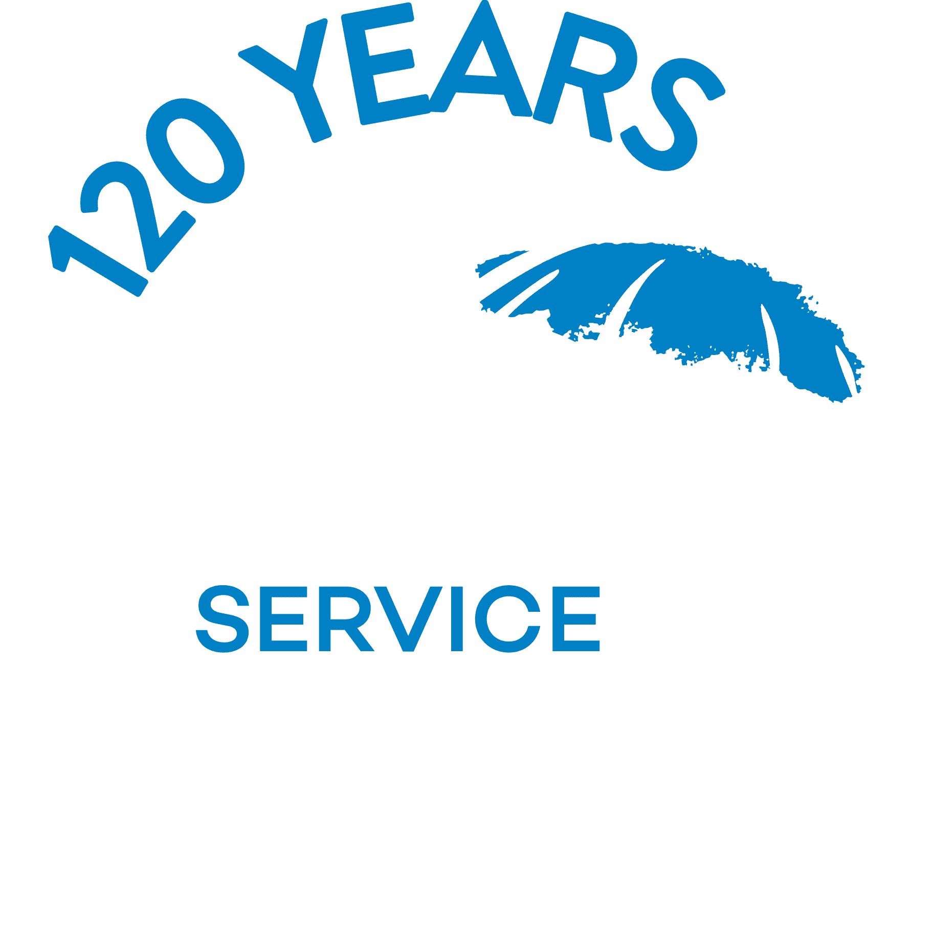 120 years of service graphic